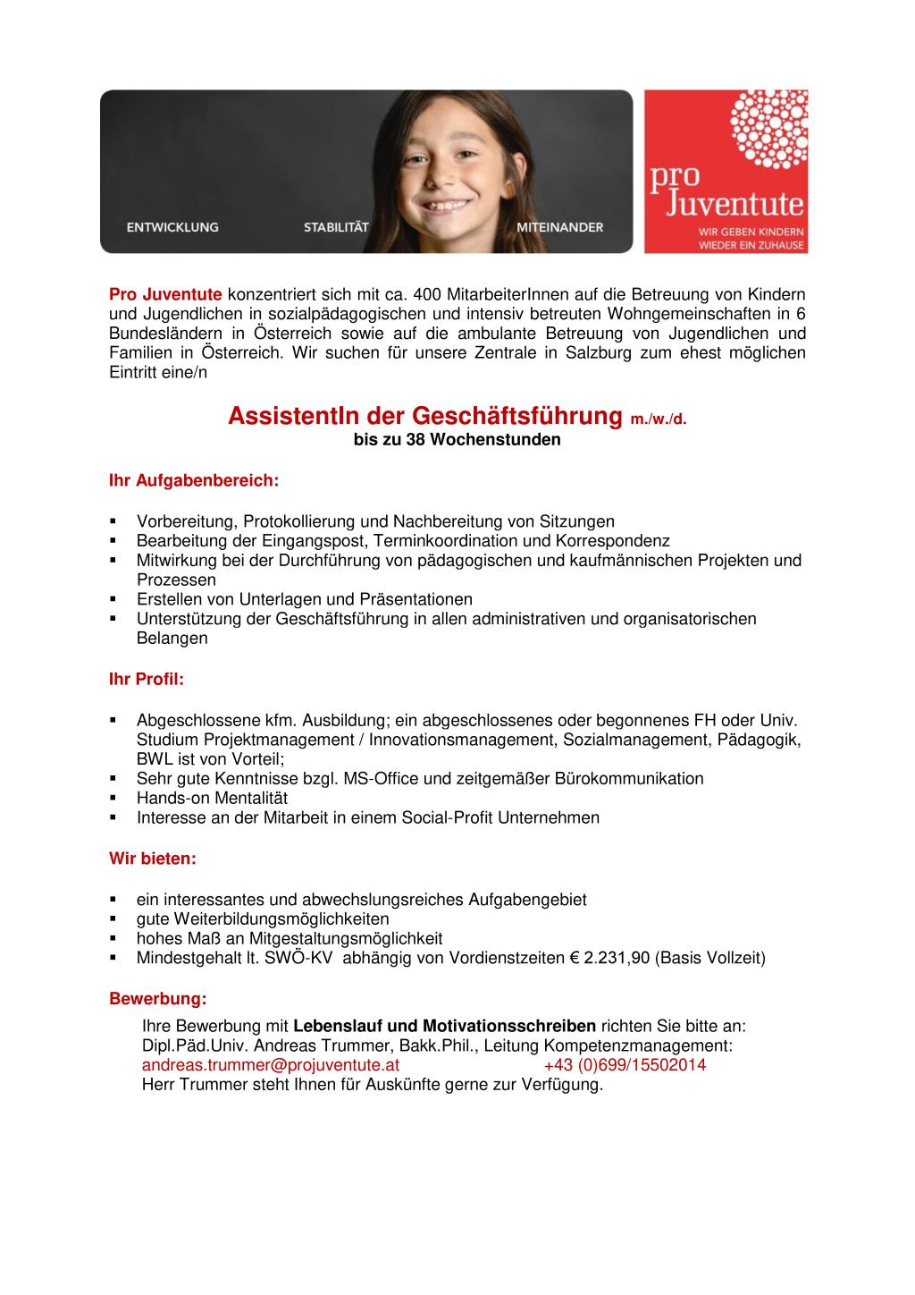 Jobs Assistenz Der Geschäftsführung Berlin